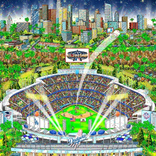 チャールズ・ファジーノの絵画作品　タイトルは、MLBオールスターゲーム2022inLA